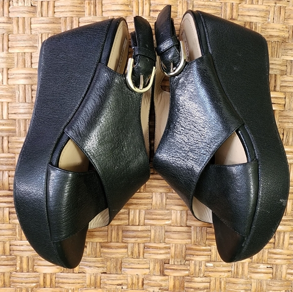 Geox Respira "Thelma" leather wedges sz 37.5 - Picture 13 of 15